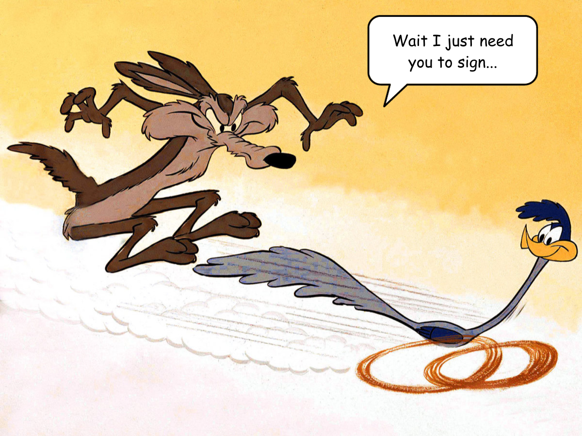 Wile E Coyote Signature