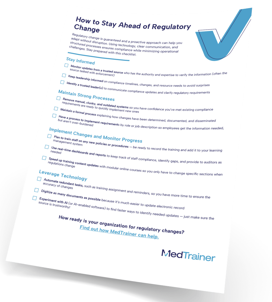 Checklist To Stay Ahead of Regulatory Changes