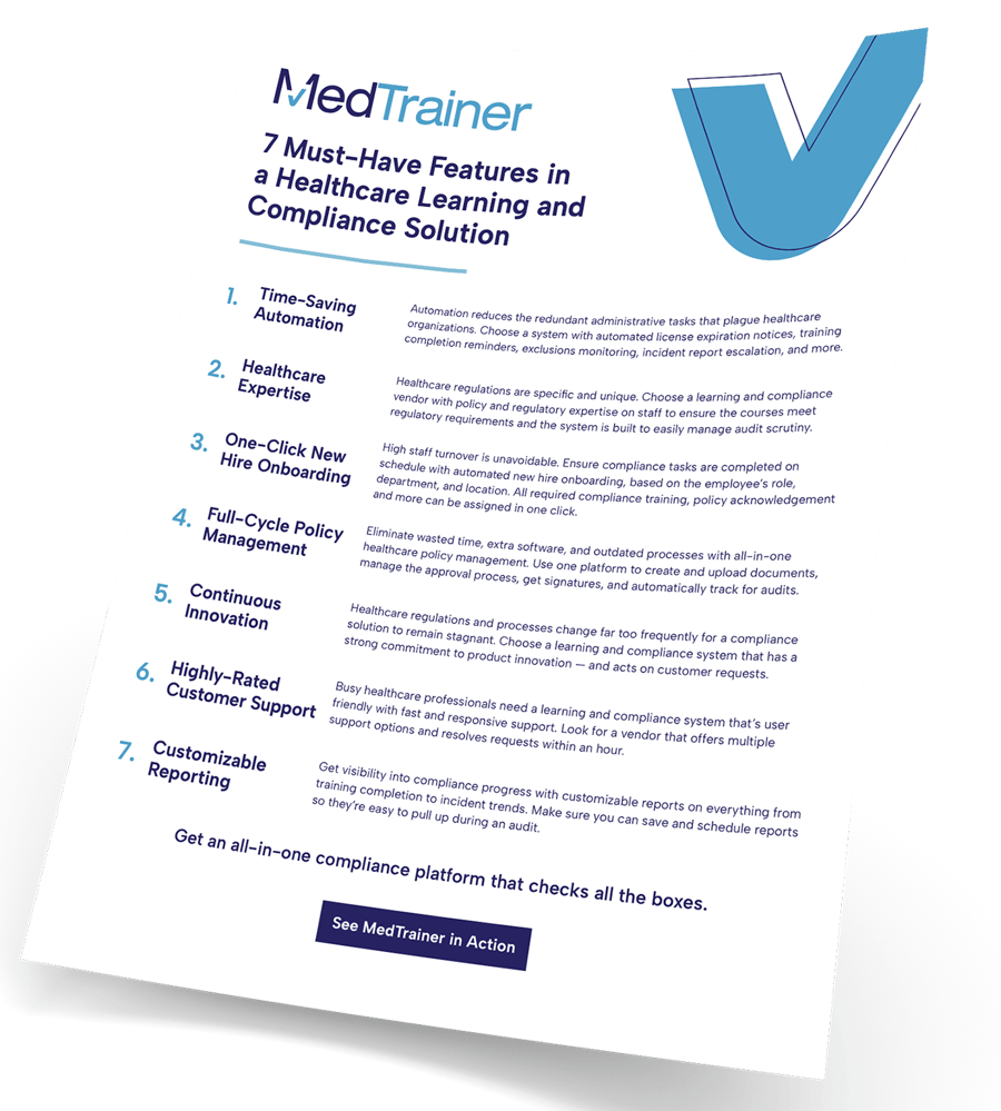 7 Must-Have Features in a Healthcare Learning & Compliance Solution